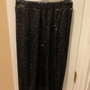 Black sequin straight skirt, never worn.